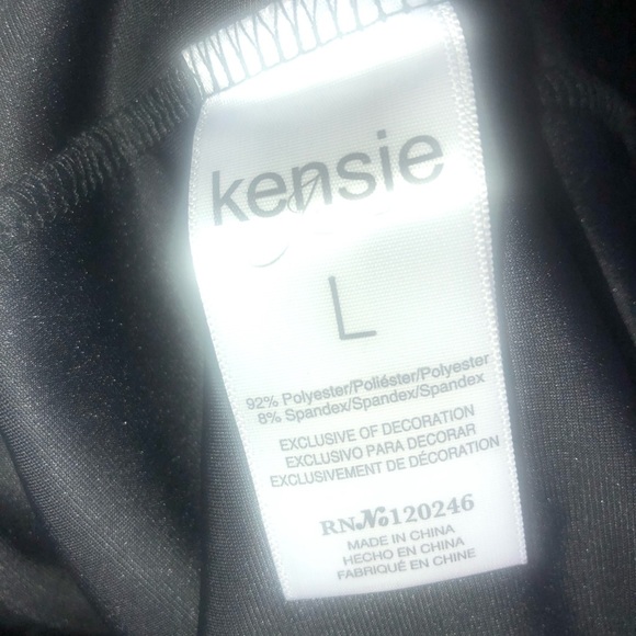 Kensie Dramatic Sleeve Long Sleeve Top Black New - Picture 4 of 4